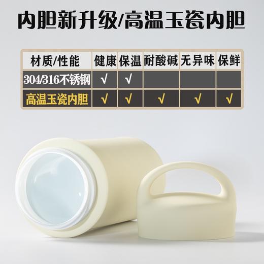 仙藤肉肉杯 亲肤级硅胶外套玉瓷内胆保温杯瑜伽杯养生杯 商品图4