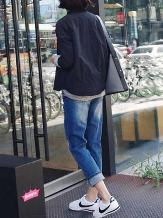 【现货7天】棒球服短款宽松外套女2023秋季新款韩版百搭休闲女士夹克上衣 商品图1