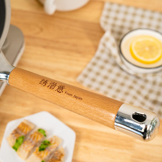 绣渤意荷叶系列32cm蜂窝不锈钢中式炒锅 商品图4