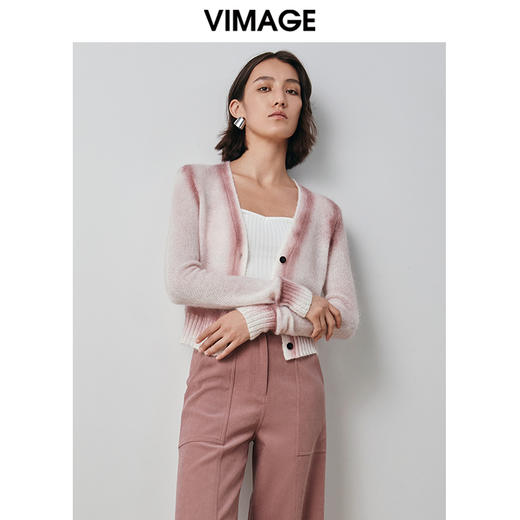 VIMAGE纬漫纪秋季新款渲染针织上衣V2001604 商品图0