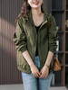 【现货7天】连帽轻薄短外套女2023秋季新款韩版小个子夹克宽松休闲上衣 商品缩略图2