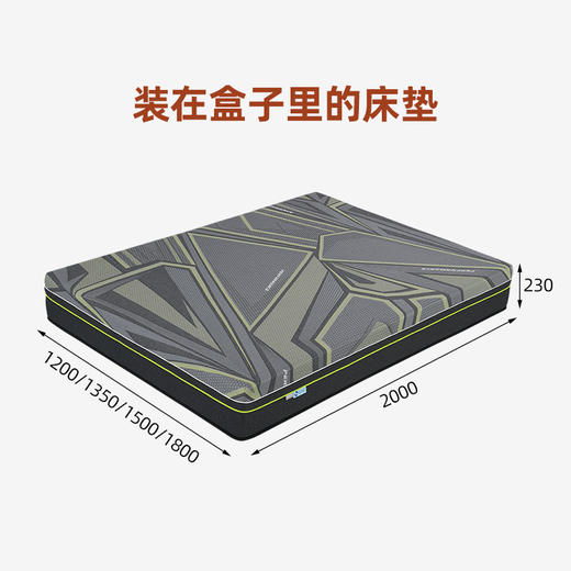 喜梦宝床垫抗菌防螨面料23cm高回弹海绵卷包床垫真空压缩装弹簧床垫 商品图0