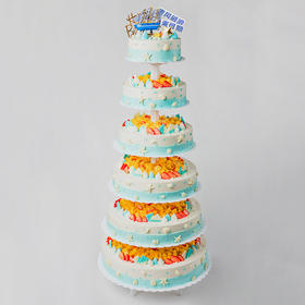 【热销新品】乘风破浪蛋糕，未来可期，全力以赴，所向披靡，可选3层15磅/6层30磅适合30~60人食用，宴会、婚礼、庆功、庆典蛋糕（深圳幸福西饼蛋糕Y）