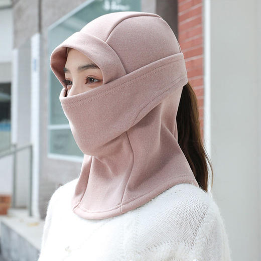 冬季保暖帽护颈男女电动车头盔头套帽一体防风帽男女护耳保暖面罩 商品图8