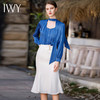 IWY/气质衬衫套装女长袖鱼尾包臀裙两件套高端设计感套裙B486+S1773 商品缩略图2