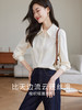 【年终特卖】熙世界女士衬衫2025年秋季新款通勤纯色职业垂感长袖衬衣气质上衣 商品缩略图1