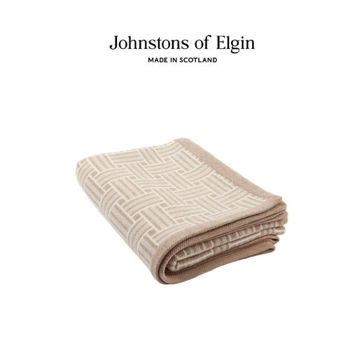 Johnstons of Elgin编织羊毛混纺家居毯舒适休闲毛毯 商品图4