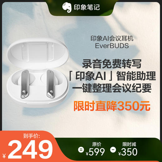 【读书听书大礼包】限时5.4折起！¥598得价值¥1098「电子马克笔EverMarker」+「印象AI录音转写会议耳机EverBUDS」 商品图2