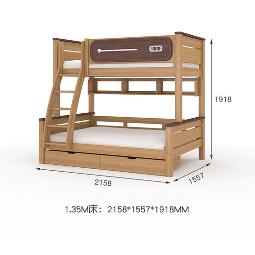 喜梦宝全实木上下铺双层床子母床儿童床高低床双层床两层上下床 商品图1