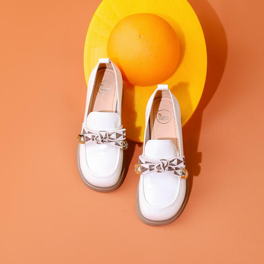 Safiya/索菲娅 2023秋季新品 烫钻蝴蝶结百搭英伦高跟通勤乐福鞋 SF33112005 商品图5