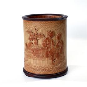 二乔并读°竹笔筒