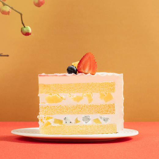 【寓意美好】万寿福桃蛋糕，福星寿桃藏满鲜果与布丁，恭祝万寿无疆（重庆幸福西饼蛋糕） 商品图3