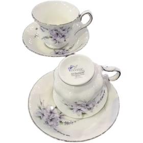 韩国进口HANKOOK优雅紫咖啡杯套装4件