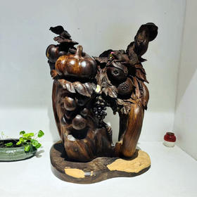 硕果累累°木雕摆件
