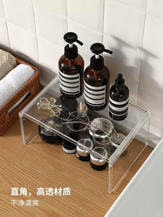 霜山透明桌面置物架家用U型橱柜调料瓶分层架杯子碗盘收纳架 商品图2