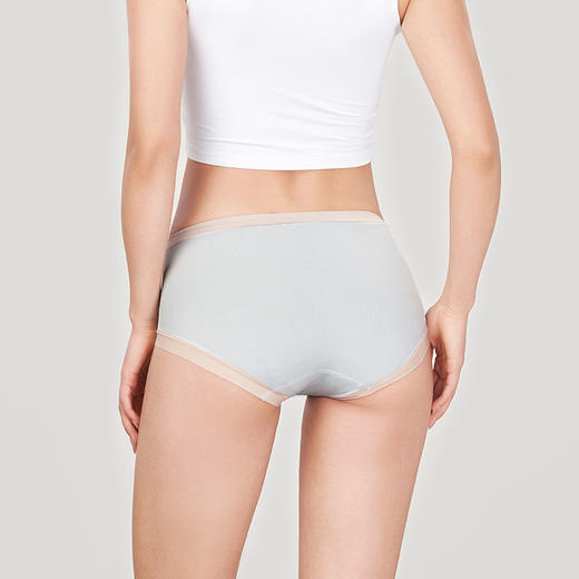 都市丽人基础系列无缝面料一体美臀平角女士内裤新年本命年红品中腰平角裤LK35M5 商品图3