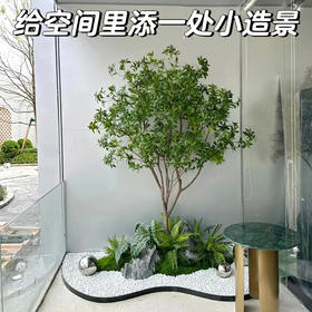 【仿真绿植造景】马醉木仿真绿植室内假植物造景定制公司前台家里阳台庭院花园设计上门布置