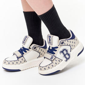 MLB男女情侣休闲板鞋复古老花中帮学长鞋  XAMN