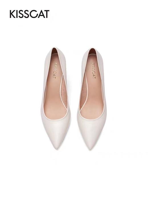 接吻猫优雅超高跟鞋女秋季新款通勤气质尖头设计感细跟羊皮单鞋 商品图2