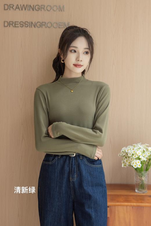【特价】女士莫代尔棉德绒磨毛螺纹印花净色打底衣秋衣高弹舒适单上衣单件打底衫2209/2210/2235/2236/2364 商品图6