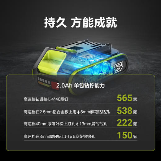 威克士20V无刷锂电钻WU173充电手电钻迷你手枪钻 商品图3