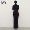 IWY/藏青色阔腿裤职业西装套装女夏季短袖售楼部工装英伦风正装C13513+P33513 商品缩略图3