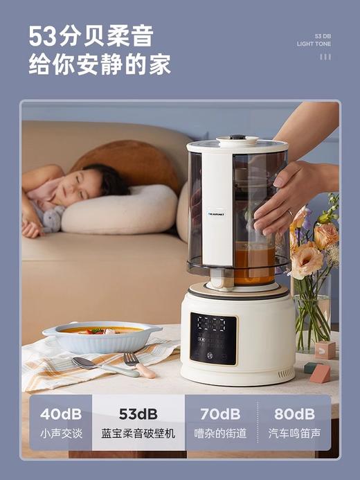 德国蓝宝新款破壁机家用全自动低音料理机破壁辅食机多功能免滤低音豆浆机 商品图1