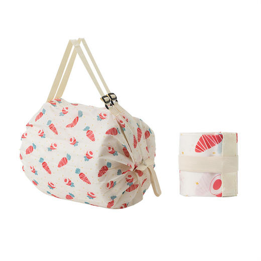 【可折叠购物袋 单肩旅行便携手提】买菜春卷袋 快速整理 大容量收纳袋 商品图12