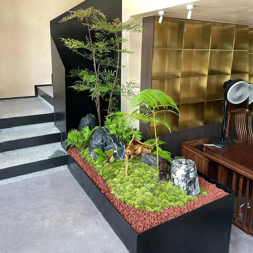 B款花箱植物造景-1份室内好养植物造景定制公司前台家里店铺楼梯间阳台庭院花园设计上门布置 商品图0