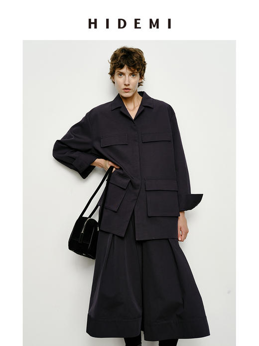 HIDEMI 小男孩系列巴恩风口袋短款斜纹风衣套装 外套/8分裤 商品图7