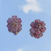 订购6个月到｜Gripoix Paris-Medium Camelia-杏色 山茶花 琉璃 耳环［法国设计师］ 商品缩略图0