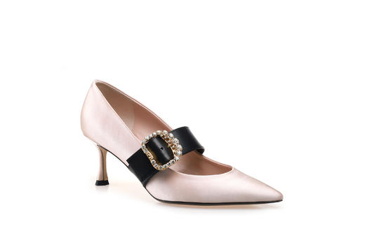 豪麟名鞋奥莱N°21 女鞋皮鞋真丝布N16027P粉色  原价7600元 商品图0