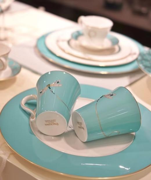 韩国进口HANKOOK绿色蜻蜓马克杯高端骨瓷水杯 商品图1