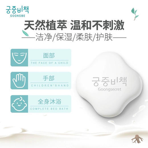 宫中秘策套盒韩国新生儿洗发水沐浴露润肤乳面霜六件套装礼盒儿童 商品图5