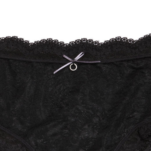 都市丽人时尚系列纯色蕾丝网布三角女士内裤新年本命年红品中腰三角裤LK32E6 商品图4