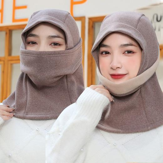 冬季保暖帽护颈男女电动车头盔头套帽一体防风帽男女护耳保暖面罩 商品图5