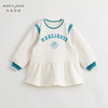 马克珍妮秋装新款 女童学院风纯棉撞色字母运动连衣裙231398 商品缩略图2