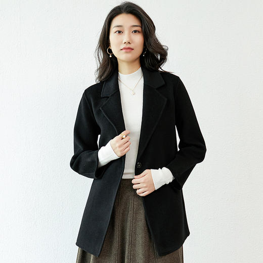 Avann短款系带100%羊毛大衣802 商品图5