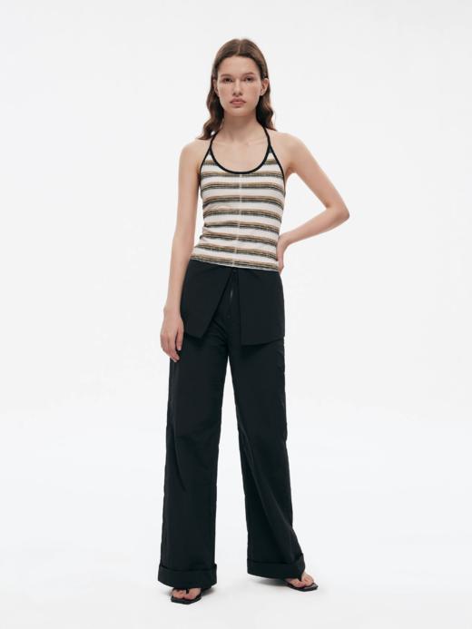 出逃赤岗西/23SSB57/原创设计条纹挂脖吊带 商品图3