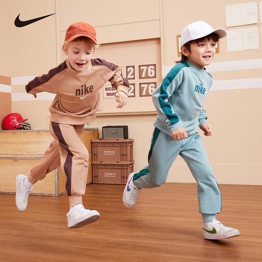 NIKE 秋 小童 套头无帽卫衣/长裤2件套 NKN-T8L265 商品图2
