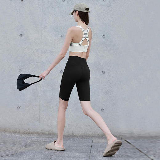 新裸感丨舒适无尺码2.0 瑜伽短裤女紧身高弹五分运动健身裤骑行裤 商品图4