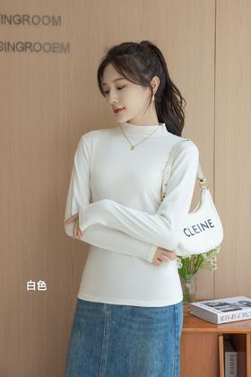 【特价】女士莫代尔棉德绒磨毛螺纹印花净色打底衣秋衣高弹舒适单上衣单件打底衫2209/2210/2235/2236/2364