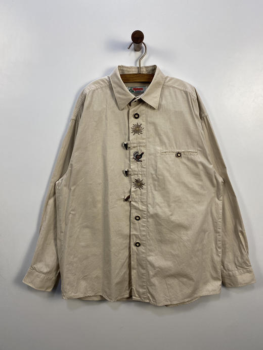 80年代 Vintage Alphorn 100% 全棉 奥地利 蒂罗尔长袖衫 _DRRL(L) 商品图1