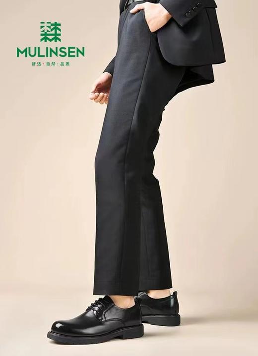 木林森男士商务大头橡胶厚底光面皮鞋 商品图7