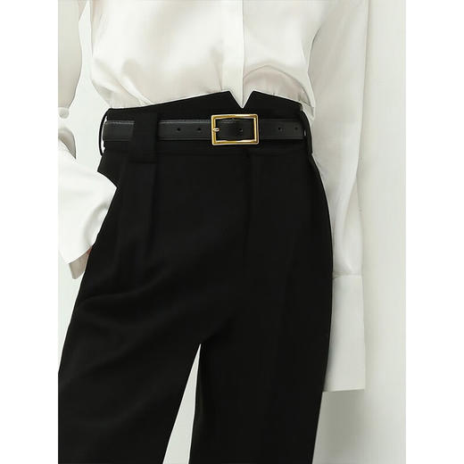 COCOBELLA气质干练高腰西装裤女简约通勤OL烟管裤休闲裤NPA12 商品图2