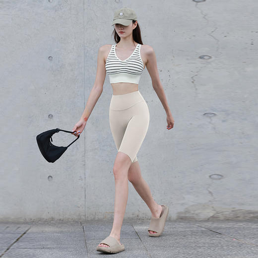新裸感丨舒适无尺码2.0 瑜伽短裤女紧身高弹五分运动健身裤骑行裤 商品图3