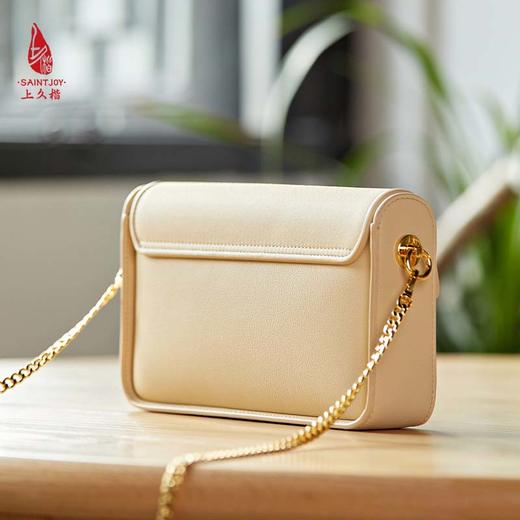 SAINTJOY/上久楷 宋锦斜背包  锦织玉叶 杏色 BWS23B2102 商品图7
