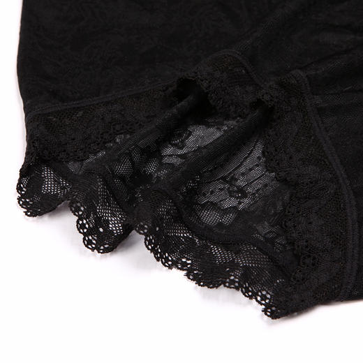 都市丽人时尚系列纯色蕾丝网布三角女士内裤新年本命年红品中腰三角裤LK32E6 商品图6