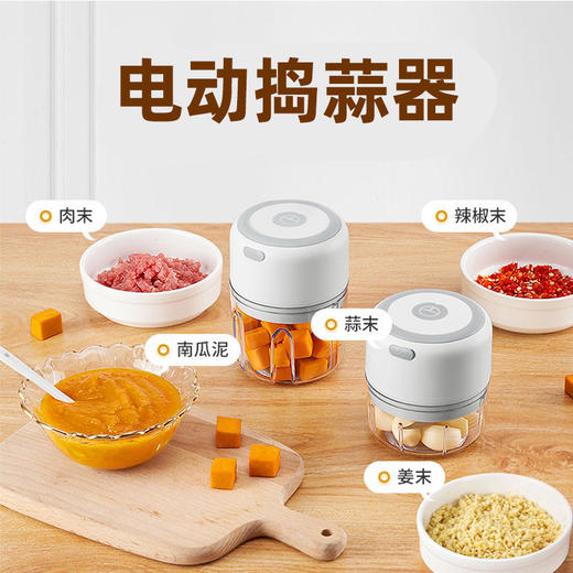 厨房神器 无线电动捣蒜器 切菜器 蒜泥器拉蒜器神器压蒜器 捣蒜器 商品图0