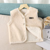 【捡漏价39元/2件】儿童羊羔绒马甲，采用双面加绒设计，温暖舒适，适合中小童穿着。简约纯色，搭配方便，打造百搭时尚风。中小童的休闲必备lish 商品缩略图1